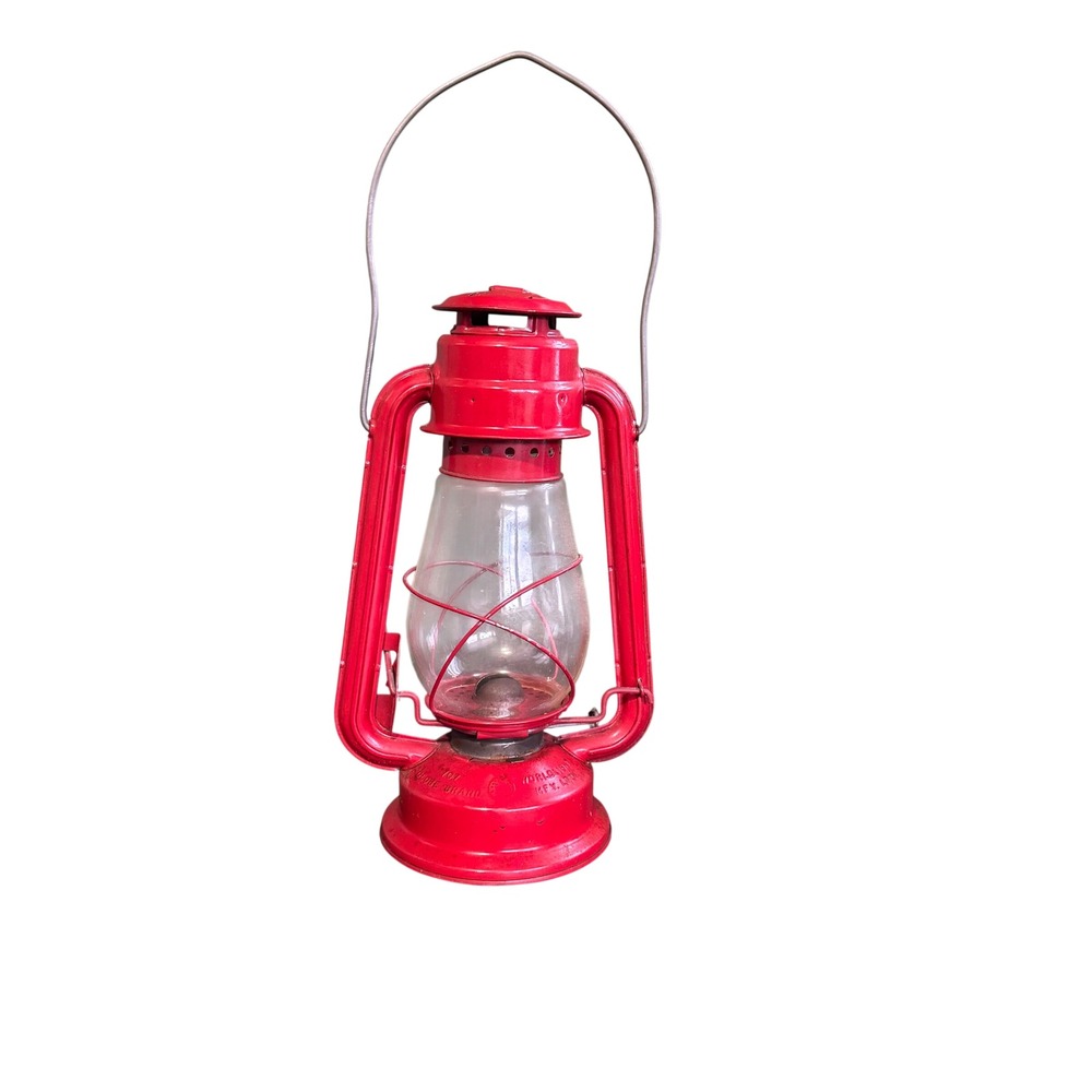 Vintage Red‎ Globe Brand No 707 Kerosene Lantern Worldlight Hong Kong